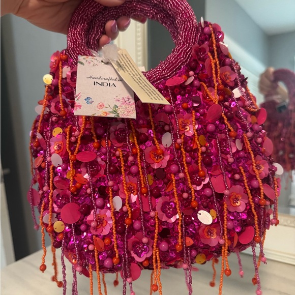 Handcrafted in India VIRAL beaded bag - Picture 3 of 6